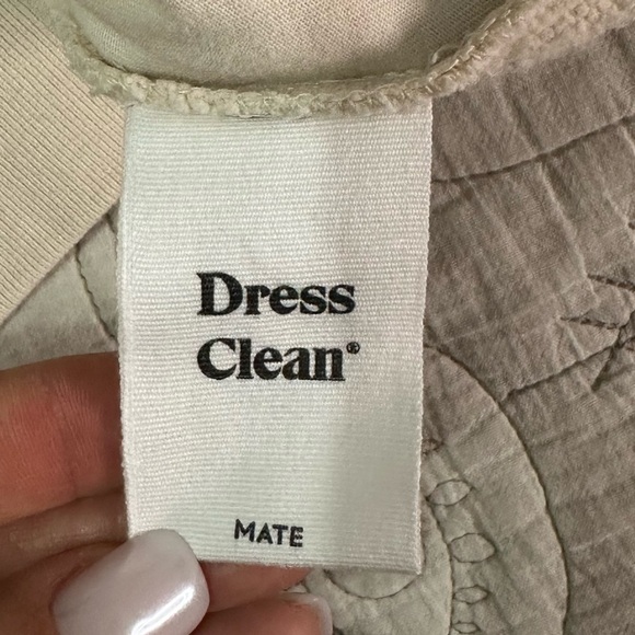 NEW MATE the Label Organic Fleece Half-Zip Sweatshirt — Bone • NWT • Size S - Picture 12 of 13